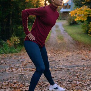 Tracksmith Womens Fells Ribbed Tights (Size Medium) NWT